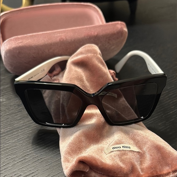 Miu Miu Accessories - Miu Miu Black and White Sunglasses